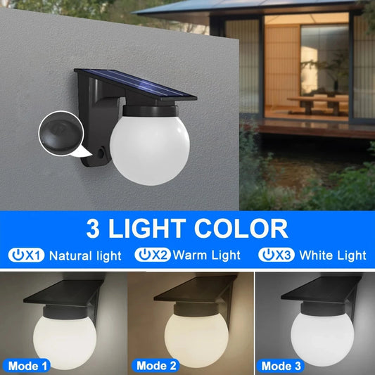 Solar Powered Wall Light Outdoor IP65 Waterproof Wireless LED Lights for , Fence, Patio, Front Door