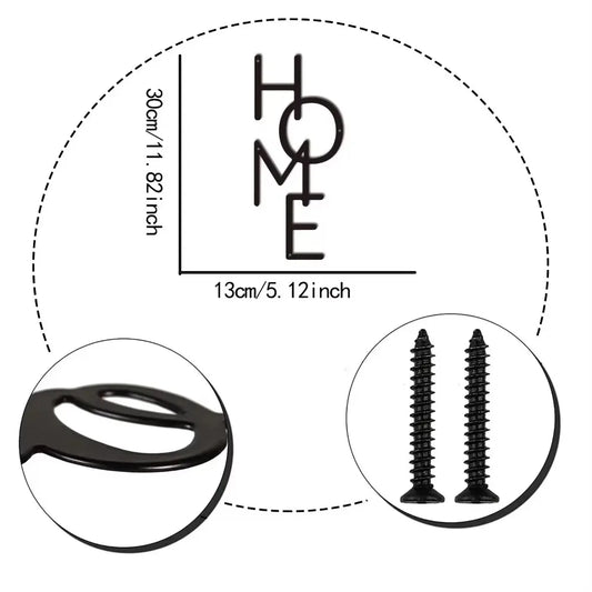 Metal Wall Decor Vertical HOME Sign