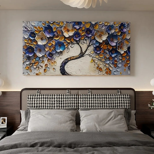 Large Abstract Floral Tree Canvas Wall Art 1.5 Inch Thick Wood Frame