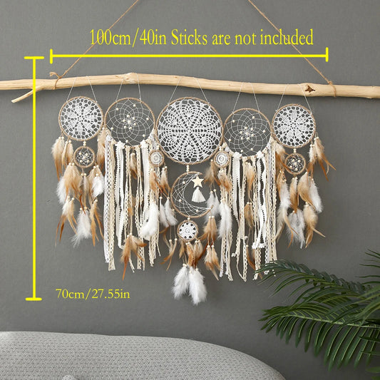 Bohemian Dreamcatcher Set - Large Wall Hanging For Bedroom, Wedding, Christmas Decor