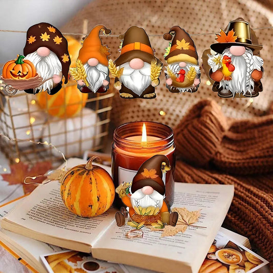 24-pc Set Thanksgiving Harvest Decor With Gnomes