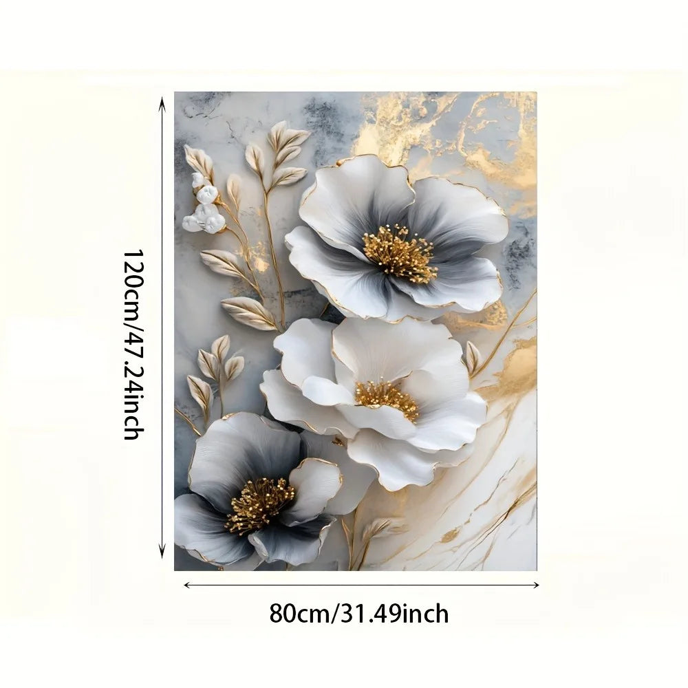 Luxury Floral Canvas Wall Art For Bedroom And Living Room Decoration