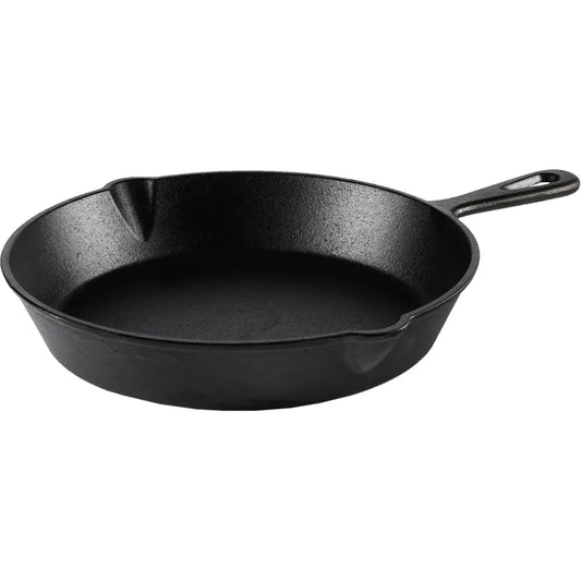 Pre-Seasoned Cast Iron Skillet with Handle Nonstick Cooking Durable Kitchen Essent