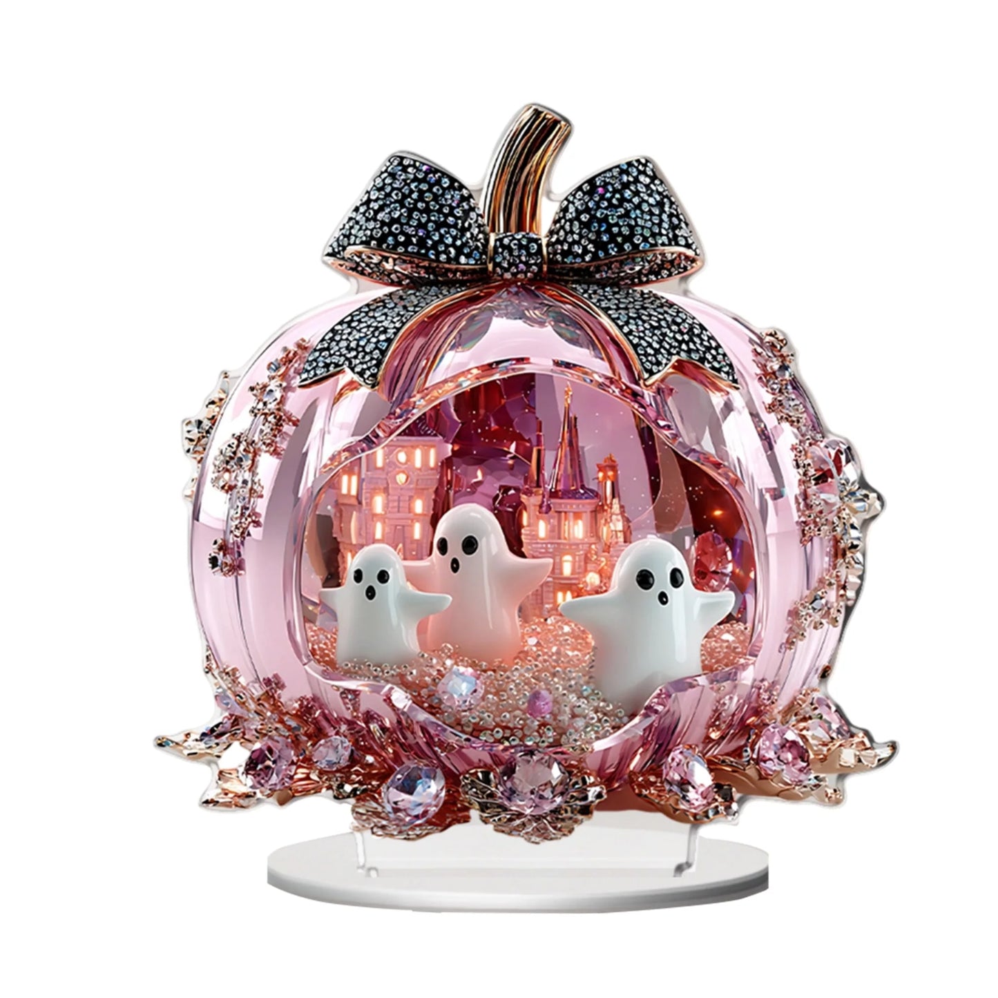Halloween Decoration Spooky Acrylic Crystal Pumpkin