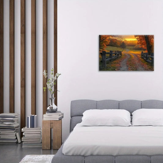 1.5 Inch Thick Pine Frame Autumn Landscape Canvas Wall Art