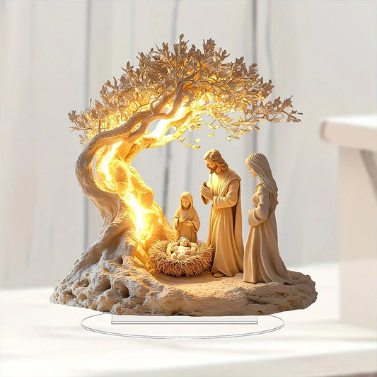 Easter Nativity Scene Tabletop Figurine For Christmas
