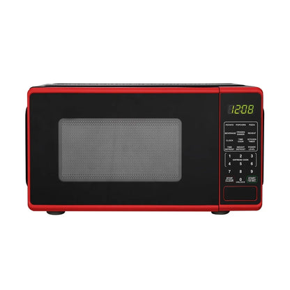 Compact 0.7 Cu ft Countertop Microwave Oven 700 Watts LED Display Kitchen Timer