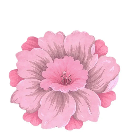 Flower Shaped Easy-Care Living Room Rug, Dirt-Resistant, Home Decor