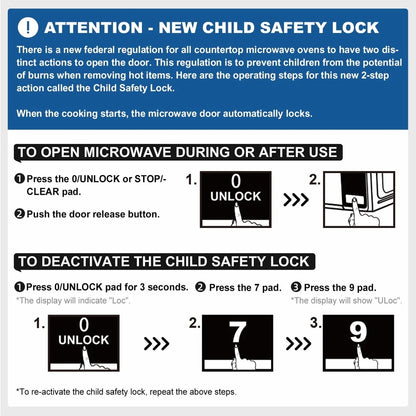 Compact 0.7 Cu ft Countertop Microwave Oven 700 Watts LED Display Kitchen Timer