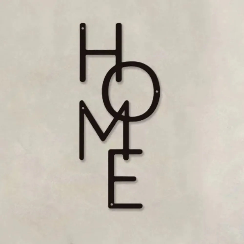 Metal Wall Decor Vertical HOME Sign