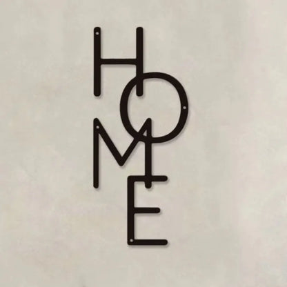 Metal Wall Decor Vertical HOME Sign