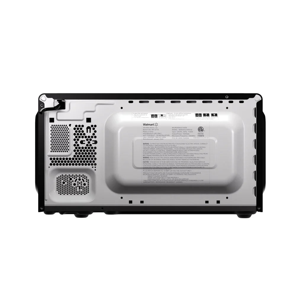 Compact 0.7 Cu ft Countertop Microwave Oven 700 Watts LED Display Kitchen Timer