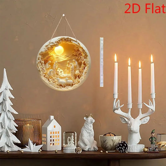 Christmas Bohemian Nativity Wall Hanging Decor For Holiday Parties