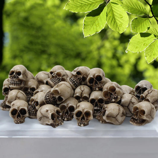 20Pcs Mini Skull Heads Collectable Halloween Sculptures