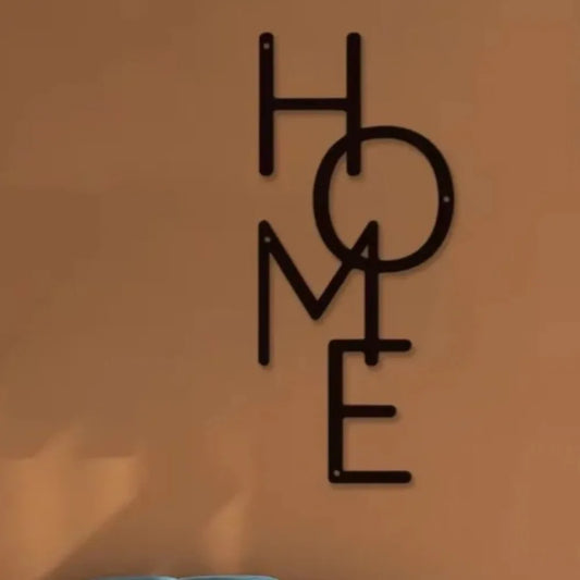 Metal Wall Decor Vertical HOME Sign