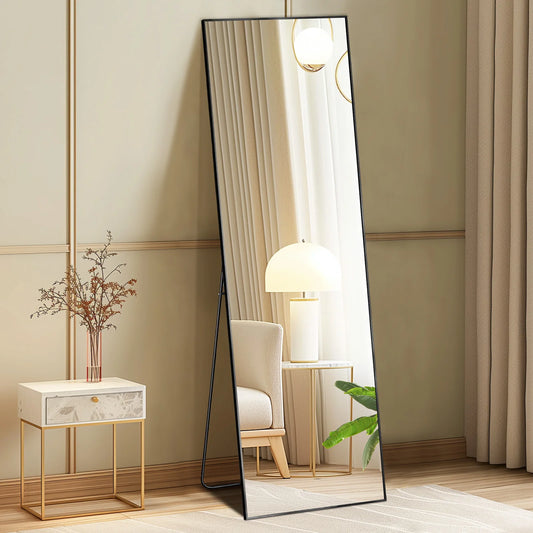 JHK 64"x21" Full Body Wall Mirror Standing Hanging Or Leaning Wall-Mounted Mirrors With Stand
