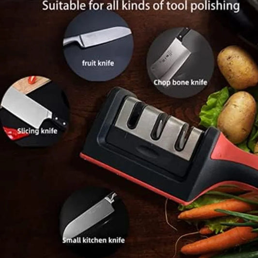 4-Stage Knife Sharpener Set - Diamond & Ceramic Rods for Kitchen, Hunting, Pocket Knives,