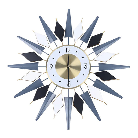 Modern Large Decorative Wall Clock Silent Non Ticking,Retro Star