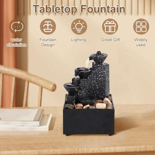Small Desktop Waterfall Fountain For Family Room Or Bedroom